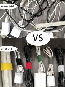 1 卷 300 厘米电缆整理器，用于分类和存储数据，包裹旅行/户外/家庭电缆和电线。装饰秋季装饰节日装饰房间装饰家居装饰秋季装饰卧室装饰 - 灰色 - 查看 7