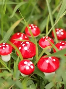 20 Pieces Foam Colored Mini Mushroom Decorations Artificial Mushroom Artworks Micro Landscape Basin Landscaping Christmas Ornaments Decorations Used For Fairy Tale Gardens Moss Landscapes Halloween Decorations And Tabletop Plant Statues