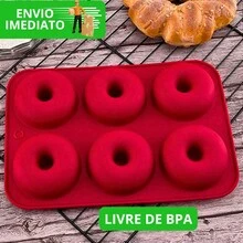 Silicone Mold For Donuts And Donuts, Resistant, 6 Cavities, 26cm - Nhiều màu - Xem 3