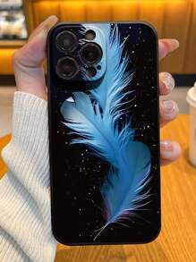 2pcs Feather Printed Shock-Proof Soft Phone Case Compatible With IPhone 16/16 Pro/16 Pro Max/16 Plus, IPhone 15 XR /7/8, IPhone 15 Pro Max, 13 Pro Max, 14 Pro Max, 13, 14, 11, 12 Pro Max, 14, 11, 12 Plus, Redmi Phones