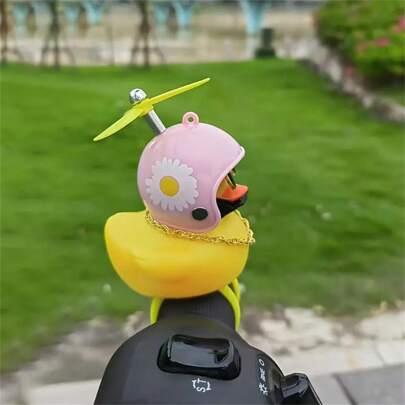 1pc Cute Duck Decoration, Suitable For Bicycle And Motorcycle - Durable PVC Material, Compatible With Cars, Bicycles, Electric Bicycles, Etc.