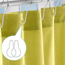 100 个 6.8 厘米长浴帘扣、葫芦扣、浴帘环、窗帘挂钩 - 銀色 - 查看 7