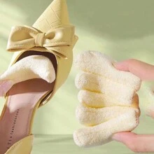 4pcs Soft Foam Shoe Toe Fillers, Apricot Color, Suitable For High Heels, Nurse Shoes & Oversized Shoes, Soft Adjustable Shoe Size Tool, Foam Shoe Toe Filler