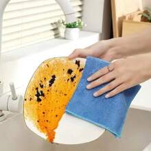 20 Pieces/Set Cleaning Cloth Set, Multi-Purpose Microfiber Towels, Size: 9.8*9.8 Inches, For Outdoor And Car Interior Cleaning, Kitchen, Bathroom, Home, Home Supplier (Colors Shipped Randomly Goods)