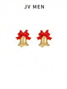 2/6pcs Christmas Titanium Steel Earrings Christmas New Accessories Christmas Bells Autumn And Winter New Suitable For Holiday Wear, But Also The Best Choice For Gifts - Multicolor - View 9
