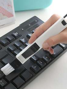 1pc 创意家用多功能二合一缝隙刷适用于厨房浴室凹槽、窗轨、墙角缝隙轻松便捷清洁除垢凹槽刷办公室台式电脑键盘除尘刷小巧便携多用途清洁刷 - 彩色 - 查看 2