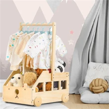 个性化木制婴儿淋浴箱衣柜礼品，婴儿淋浴篮衣架，个性化新婴儿衣服淋浴木盒篮，祝贺未完成的木篮 - 彩色 - 查看 6