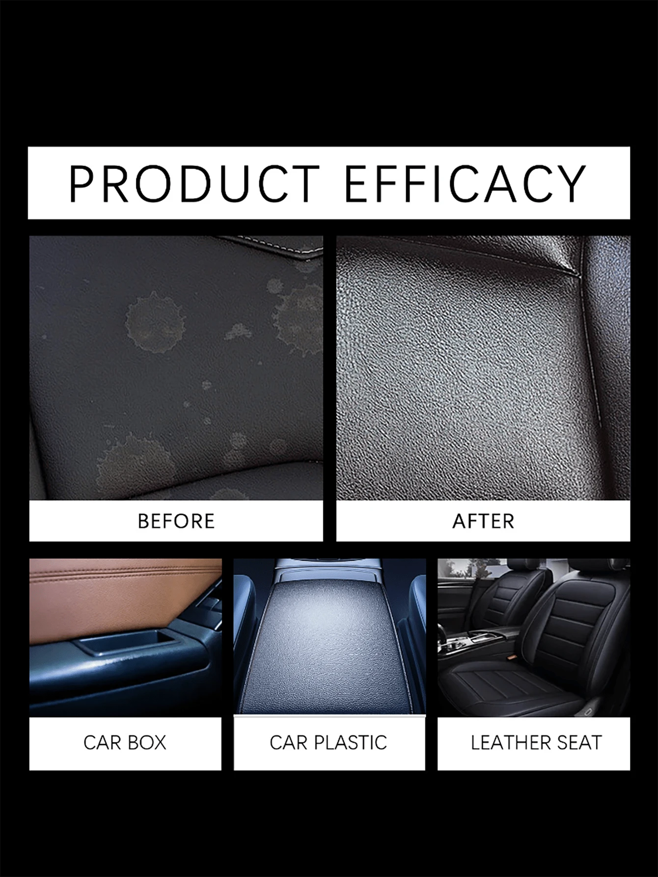 車内リフレッシュキット ダッシュボードとシートのクリーナー、光沢のあるフィニッシュ用のポリッシングワックス SHEIN1111sale