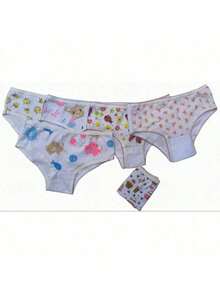 Kit 12 Units Children's Panties Baby Panties Girl's Panties 1 To 11 Years Old Cotton Cotton Panties Children's Trousseau - Nhiều màu - Xem 2
