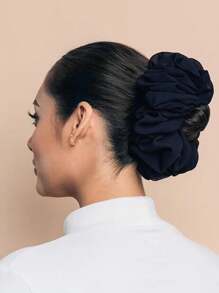 1条纯色休闲波西米亚风涤纶(特丽纶)发圈,四季皆宜,马来西亚/印尼女士头巾/发饰,发圈,马尾辫发绳,发圈,发饰,健身运动跑步装备橡皮筋,美容家居发饰 - 黑色 - 查看 7