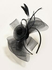 HITYfascinator 1 件蝴蝶结头带由涤纶纤维制成，适合所有季节 - FEATHER001 - 查看 7