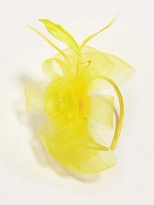 HITYfascinator 1 件蝴蝶结头带由涤纶纤维制成，适合所有季节 - FEATHER001 - 查看 5