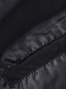 Plus Size Men's Simplified Thick Warm Stand Collar Winter Jacket - Black - View 5