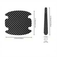 8 件碳纤维车门把手保护套 - 防刮保护套，耐用合成橡胶，油擦表面适用于大多数汽车把手大众丰田 Ta 日产雪佛兰宝马奥迪 - 彩色 - 查看 8