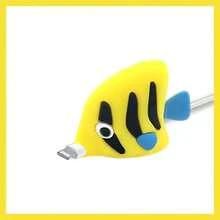 1-Piece Salmon Original Lovely Shape Of Mobile Phone Charging Line Protection Case - Yellow - View 2