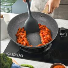 ABKOK 1pc/2pcs/3pcs Cookware Set, Thick Bottom Non-Stick Coating, Wooden Handle, Easy To Clean, Suitable For Various Stoves And Kitchen Cooking, Note The Size, Choose Set Or Single Pan