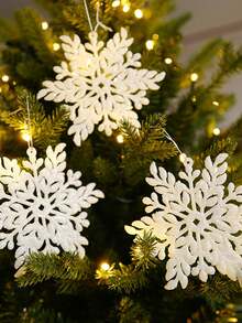 3 件装树脂圣诞挂饰，新设计迷你圣诞树装饰配件 - 彩色 - 查看 3