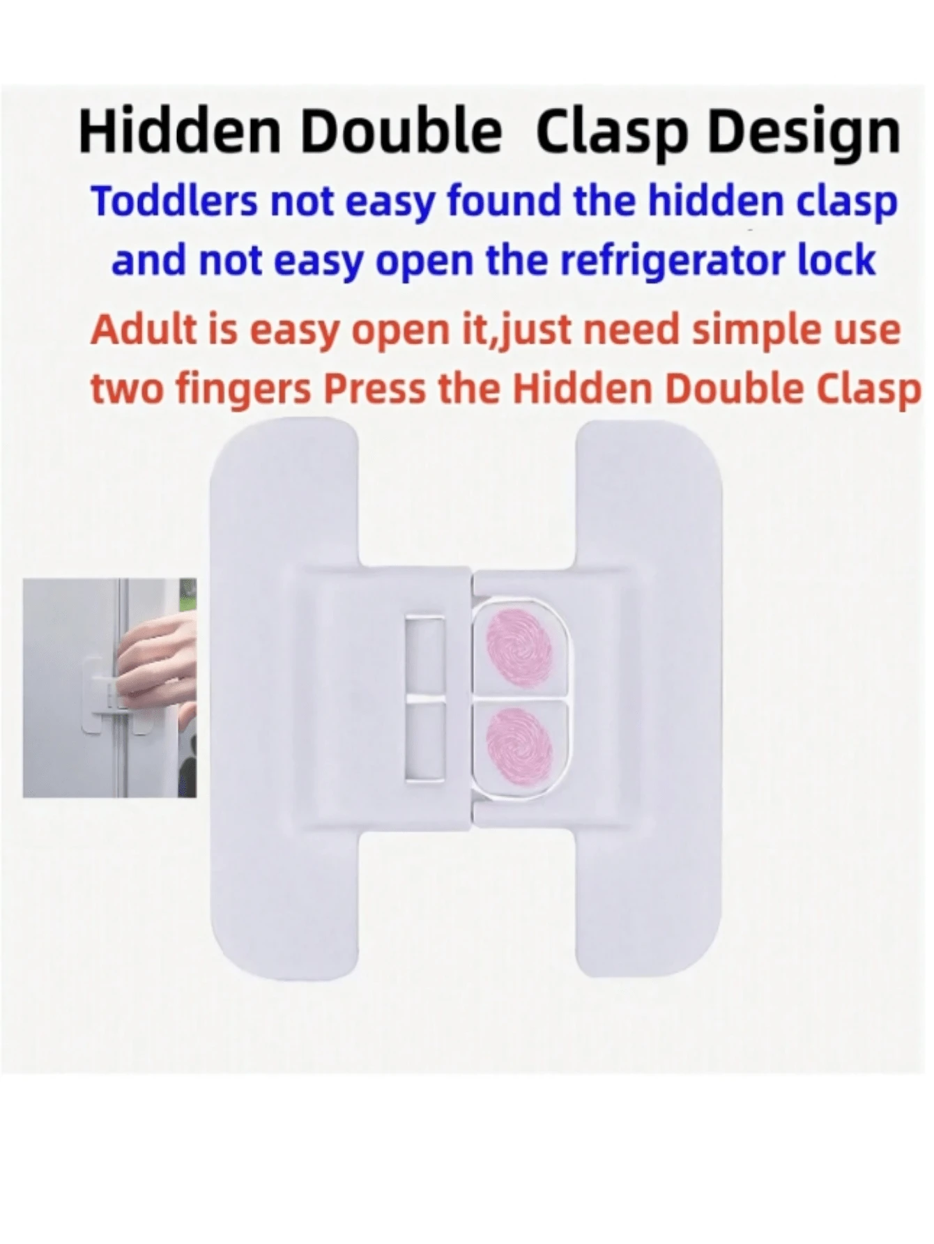 1pc Pair White Fridge Locks, Water Dispenser Door & Drawer