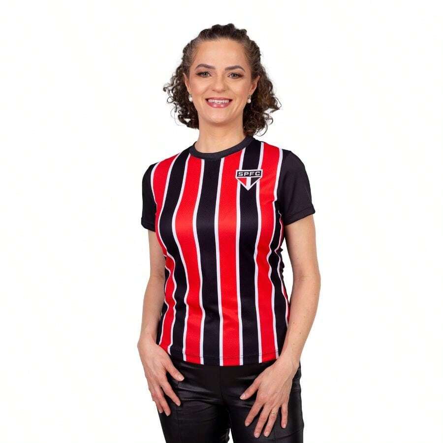 Original Sao Paulo Women's Shirt Official Spfc AWAY 2024 Shirt - Đỏ và trắng - Xem 1