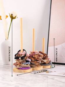 1 Stück Hölzerner abnehmbarer Scrunchie-Halter und Organizer für Haraccessoires von Kindern, perfekt für Haarklammern und Haargummis, stilvoller hölzerner Ständer, ideal als Geschenk zur Einschulung, zu Feiertagen, Weihnachten und Neujahr, verbessert die Haarpflege-Routine Ihres Kindes mit dieser funktionalen und schicken Aufbewahrungslösung, perfekt für Valentinstags-Überraschungen und den täglichen Gebrauch, hält Haraccessoires ordentlich und griffbereit, ein Muss für jede junge Modebegeisterte, Raumdekoration - Holzfarbe - Übersicht 6