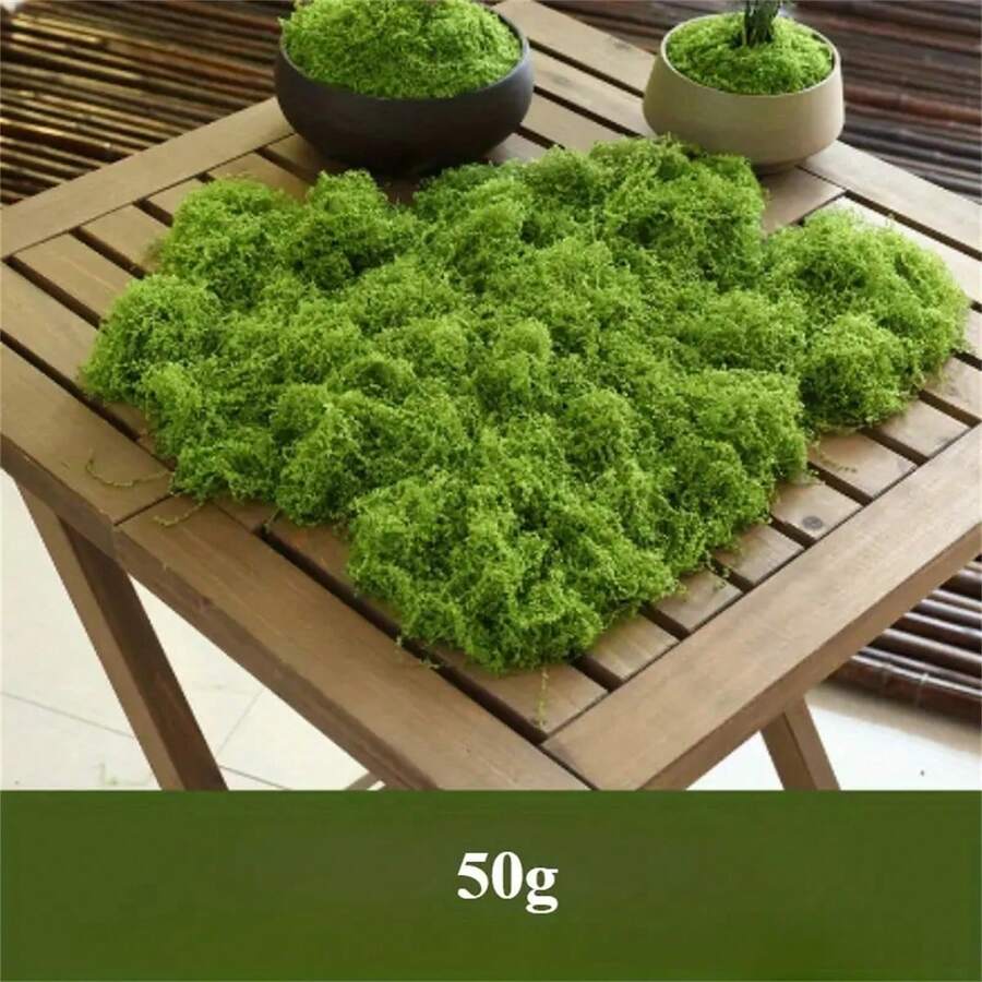 30g/50g 人造苔藓，适用于 DIY 手工艺品和家居装饰 - 栩栩如生的绿色植物草，非常适合微景观和婚礼装饰，适合情人节、圣诞节、万圣节、复活节、感恩节