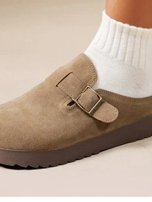 女士复古穆勒露背一脚蹬凉鞋 - 卡其色 - 查看 7