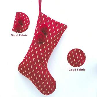 Large And Cute Red Stockings European Style Exquisite High Quality Christmas Big Capacity High-End Decorations Christmas Must-Have Gifts Exclusive Design Christmas, Santa Claus Theme Ornaments, Modern Home And Party Decorations, Suitable For Festive Celebrations, Christmas Stocking Knit Socks Pendant Gift Bags Scene Decorations