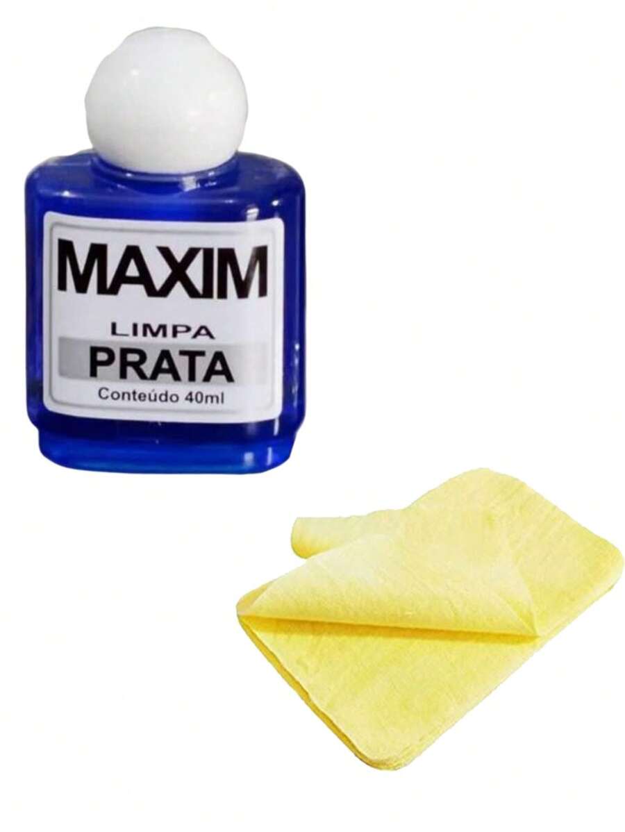 Kit 1 Maxim Blue 925 Silver Cleaner 40ml + 1 Magic Polishing Cloth - trắng - Xem 1