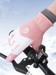 1 双儿童冬季户外骑行手套，舒适保暖，多功能，适合冬季骑行、户外运动、登山、日常穿着 - 彩色 - 查看 6