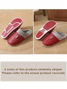 Nowe skórzane wodoodporne kapcie domowe damskie jesień zima pary wewnątrz na zewnątrz miękka podeszwa grube ciepłe pluszowe kapcie wyściełane, hurtowo mężczyźni