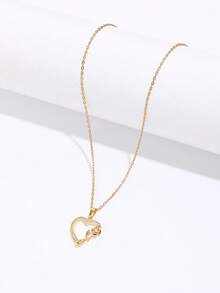 1 chiếc vòng cổ mặt trái tim hoa hồng Delicate Girl trang sức dự tiệc cho bé gái - Một cỡ - Xem 1