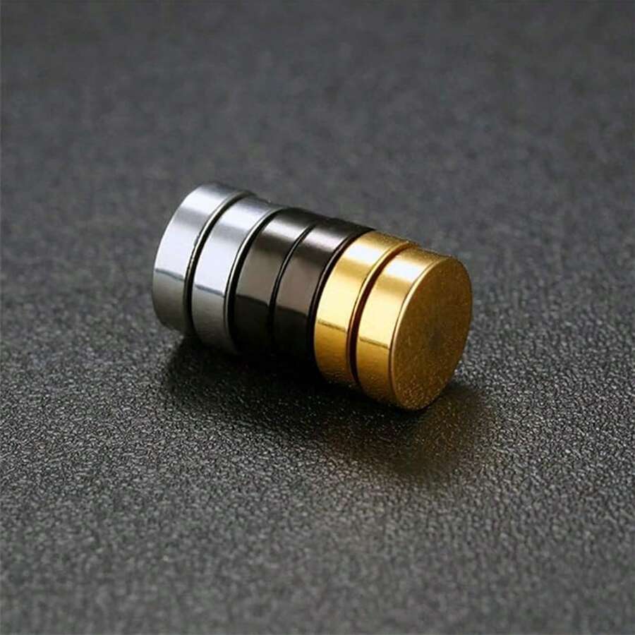 12 Pairs Stud Earrings Stainless Steel Earring For Men Women Clip On