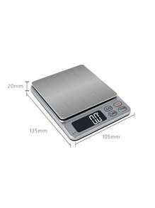 1PC Multi-Purpose Kitchen Food Digital Scale, Small Stainless Steel Coffee Kitchen Scale, 3kg Libra Type Kitchen Scale, Convertible Multiple GGNCFTFL . Oz LB: Oz, Mini-Food Scale, Professional Electronic Jewellery Scale, Backlit Liquid Crystal Display, For Home Cooking Scales, Travel, Food, (No Battery)