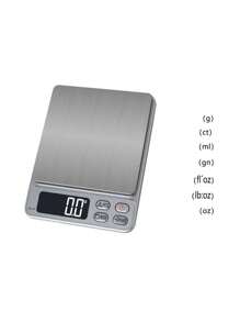 1PC Multi-Purpose Kitchen Food Digital Scale, Small Stainless Steel Coffee Kitchen Scale, 3kg Libra Type Kitchen Scale, Convertible Multiple GGNCFTFL . Oz LB: Oz, Mini-Food Scale, Professional Electronic Jewellery Scale, Backlit Liquid Crystal Display, For Home Cooking Scales, Travel, Food, (No Battery)