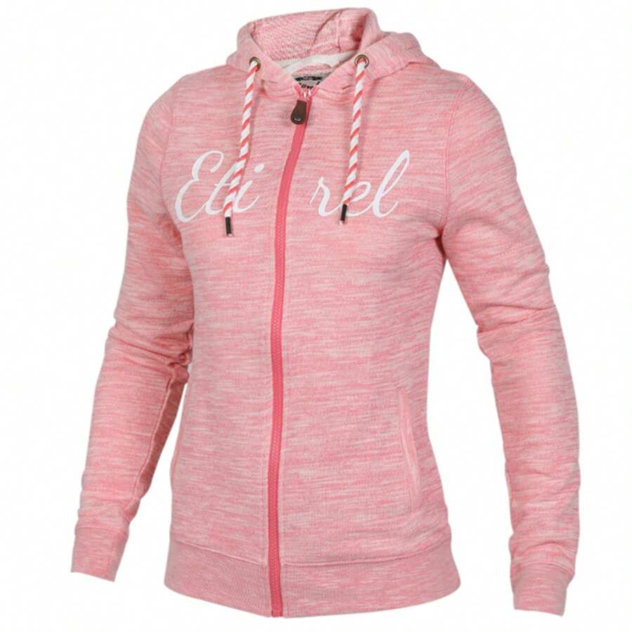 ETIREL Áo khoác gió có mũ trùm đầu thể thao cho nữ - Hồng - Xem 1