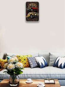 Letrero de metal vintage Lowrider California: arte decorativo de pared para el hogar, el bar o el garaje: placa de hojalata con estilo art déco