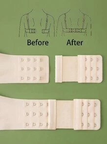 3 Pcs Elastic Bra Extenders, Women's Lingerie Hook Strap Extenders (2 Hooks/3 Hooks), Extender Bra Hooks (For Bras/Wireless Bras), Women's Underwear Accessories, Suitable For Travel, Sports, Outdoor, Belts Summer Cooling,Beach,Travel