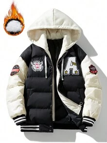 Women Padded Coat, Thickened Warm Hooded Padded Coat, Versatile For Autumn And Winter - Black - View 1
