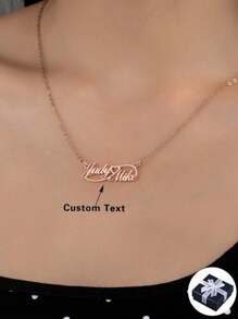 قلادة اسم مصنوعة من الفولاذ المقاوم للصدأ ، قلادة مخصصة للأزواج / أفضل الأصدقاء / عيد الأم ، هدية مثالية لعيد الحب ، هالوين ، عودة إلى المدرسة ، أفكار هدايا شتوية للفتى والفتاة في عيد الحب