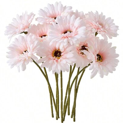 6/12pcs Artificial African Daisy, Silk African Daisy Flowers, Fake African Daisy, Faux Sunflower, Bulk Artificial Flower Bouquet, Suitable For Wedding Bridal Bouquet, Party, Home Kitchen Decor, Garden Decor, Outdoor Plants, Gardening, Artificial Flowers, Autumn Decor, Etc.