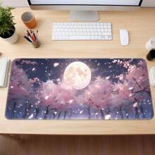 Sakura Moon Anime-Themed Mouse Pad, Large Office Desk Pad, Gaming Keyboard Pad, Multiple Sizes Available, Extra-Large And Thick, Anti-Slip , Precision Stitching, Washable, Easy To Care For, Suitable For Home Use, Office Work, And Writing Desks,Mousepad Back To School Gaming Mouse Pad Desk Accessories Office Supplies Office Desk Accessories Mouse Pad For Desk - Moon Cherry Blossom - View 9