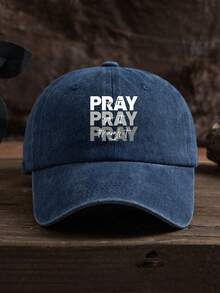 1 件男女通用户外休闲时尚字母印花柔软透气防晒水洗复古棒球帽，适合日常佩戴 - 水洗棒球帽 - 查看 5