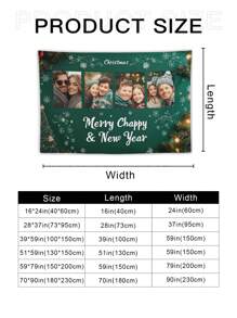 [圣诞节] 1 件个性化照片挂毯 - 生动的印刷，量身定制的独特礼物设计 - 庆祝周年纪念日、生日、婚礼等 - 徽标选项、时尚家居装饰、房间旗帜、房间装饰、挂毯、墙壁艺术 - 彩色 - 查看 7