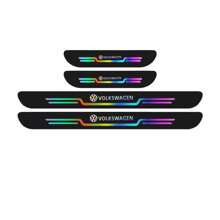 Colorful Laser-Cut Car Door Sill Protector Stickers - Anti-Scratch & Bump Decorative Strips For Enhanced Vehicle Appearance For VW Toyato - Multicolor - View 11