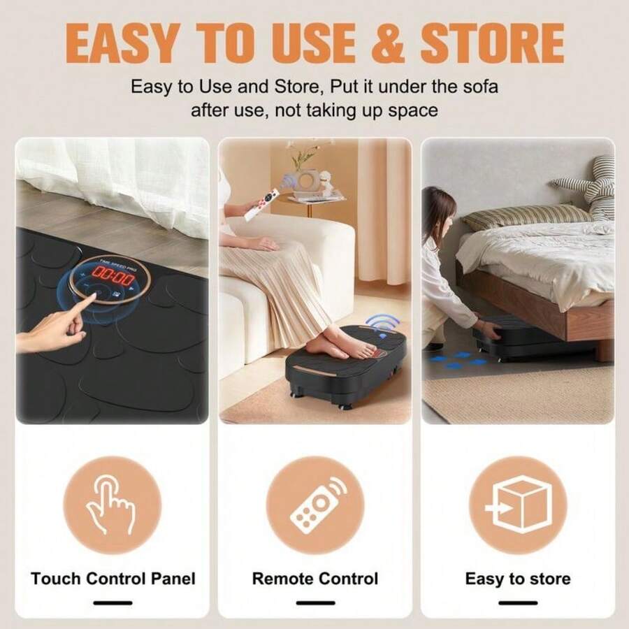 Vibration Plate 120 Levels Vibration. Platform With Resistance Bands