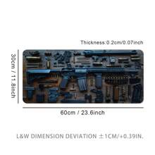 Bàn di chuột chơi game chủ đề súng sáng tạo, Bàn di chuột lớn, Bàn di chuột để bàn chơi game, Đường khâu chính xác, Kết cấu đế cao su chống trượt chất lượng cao, Có thể giặt được, Định vị chuột chính xác, Bề mặt mịn Bàn di chuột chơi game trở lại trường Phụ kiện bàn làm việc Văn phòng phẩm Văn phòng Phụ kiện bàn làm việc Bàn di chuột Bàn di chuột cho bàn làm việc - bộ phận súng - Xem 15