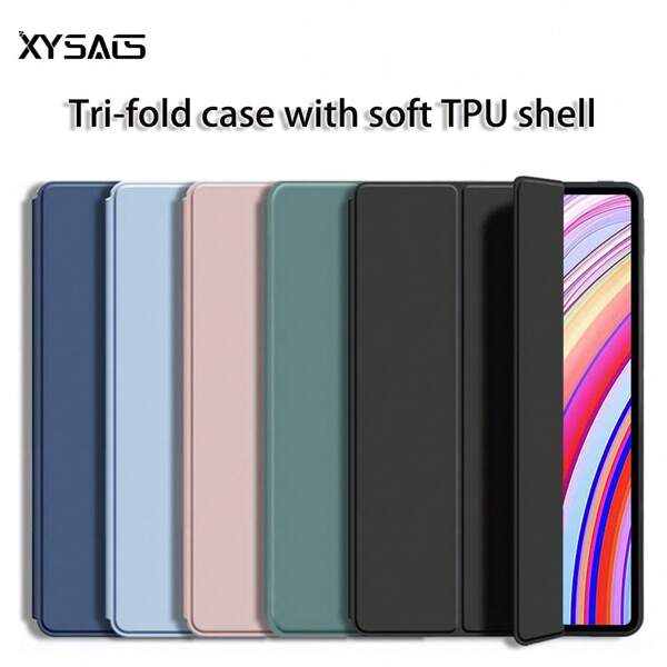 Capa dobrável tripla Apple XYS ACS com capa de TPU macio compatível com Xiaomi Pad 6/6pro 11 polegadas Redmi Pad SE 11 Pro 12.1 2024 Nova capa