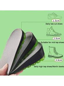 Silicone Invisible Height Increase Insoles, Non-Fatiguing Shock-Absorbing Lift Pads For Men & Women