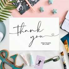 [Customized] 200/500pcs, Customized Thanksgiving Card, Photo Customization, Personalized Business Card, Customized Small Card, Desktop Business Card, Thank You Card, Invitation Card, Business Card, Waterproof Surface, Christmas & Halloween Holiday Gift - Multicolor - View 3