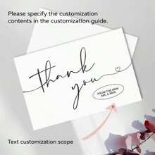 [Customized] 200/500pcs, Customized Thanksgiving Card, Photo Customization, Personalized Business Card, Customized Small Card, Desktop Business Card, Thank You Card, Invitation Card, Business Card, Waterproof Surface, Christmas & Halloween Holiday Gift - Multicolor - View 1